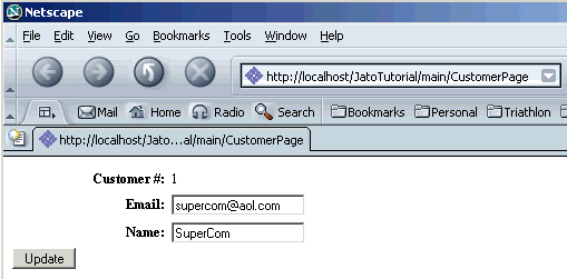 This figure shows the default browser starting the application.