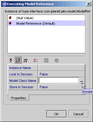 This figure shows the Executing Model Reference editor.