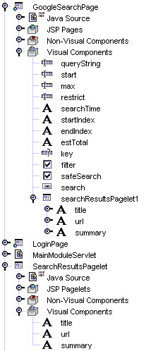 This figure shows the selected SearchResultsPagelet TiledView component.