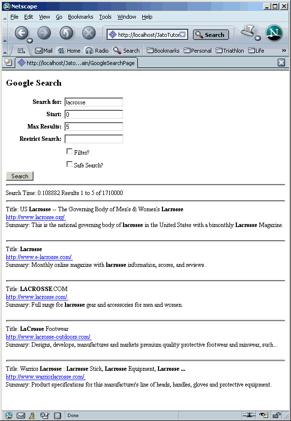 This figure shows the results of a Google Search (in this case, the search is for lacrosse).