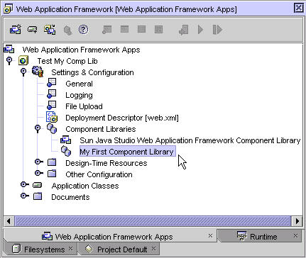 This figure shows the newly created library node.
