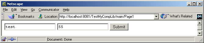 This figure shows the Page 1 output redisplayed without the Validation Error Message text.