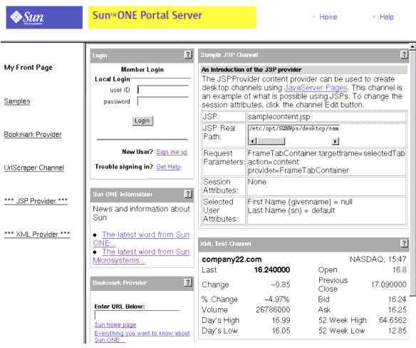 This is a screen shot of a FrameTabContainer Desktop.