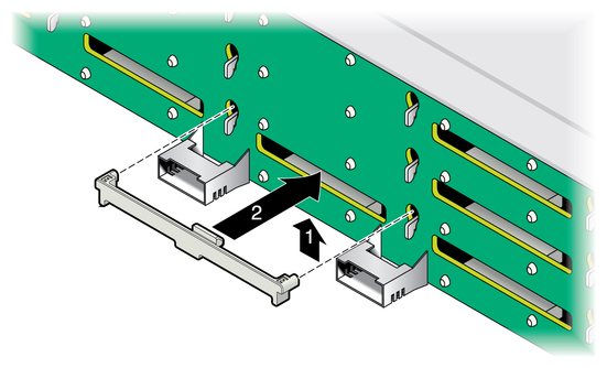 image:Figure showing a backplane retention bracket being installed.