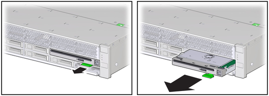 image:Figure showing removal of a DVD/USB module.