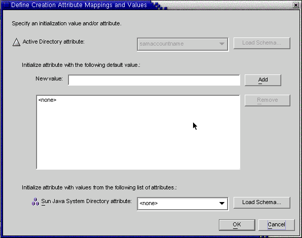 Use this dialog box to map creation attributes and add values to those attributes.