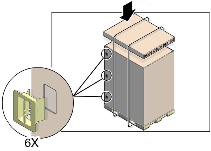 image:Figure showing how to secure the cardboard sleeves and top cap using clips and bands.