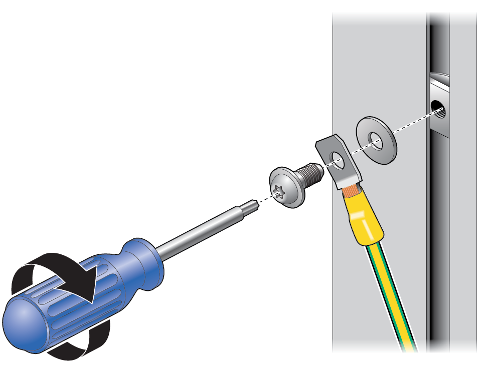 image:Figure showing how to install a grounding strap.