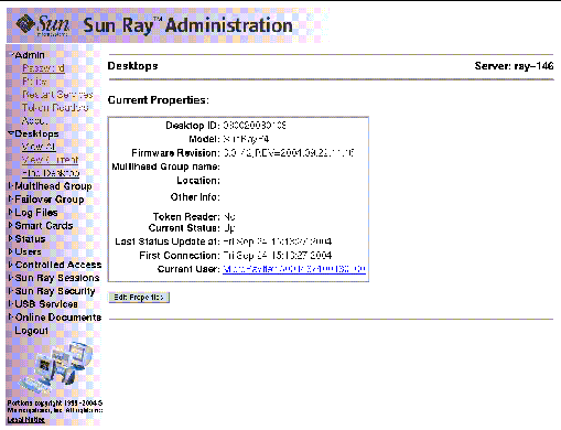 As usual, it is preferable to use the utadmin command rather than this visual display.