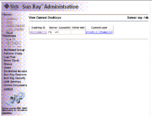 As usual, it is preferable to use the utadmin command rather than this visual display.