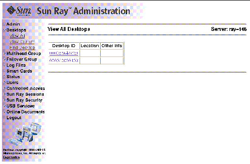 As usual, it is preferable to use the utadmin command rather than this visual display.