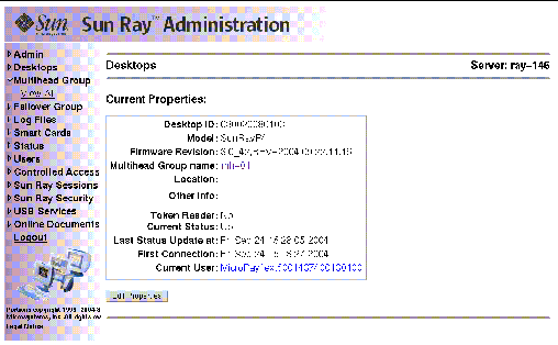 As usual, it is preferable to use the utadmin command rather than this visual display.