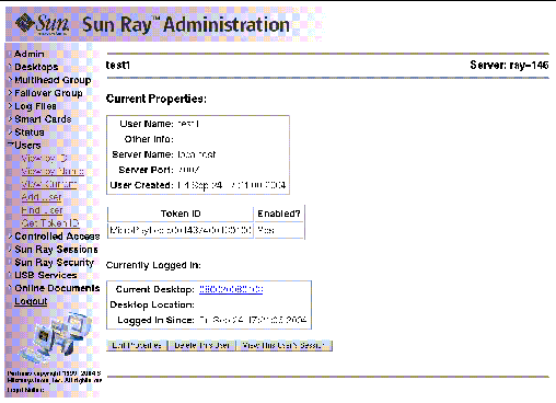 As usual, it is preferable to use the utadmin command rather than this visual display.