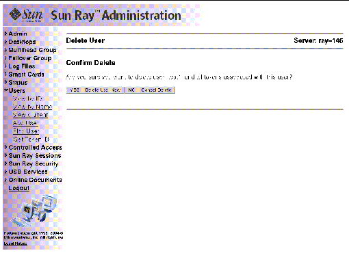 As usual, it is preferable to use the utadmin command rather than this visual display.