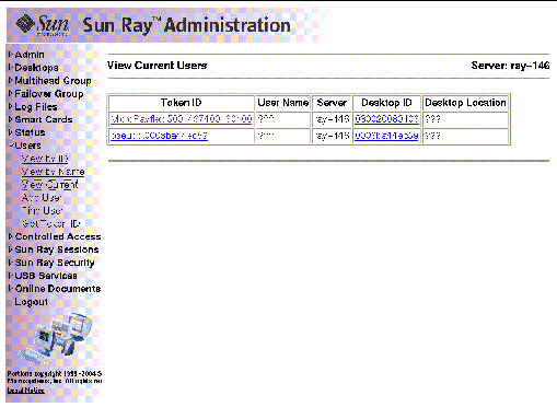 As usual, it is preferable to use the utadmin command rather than this visual display.