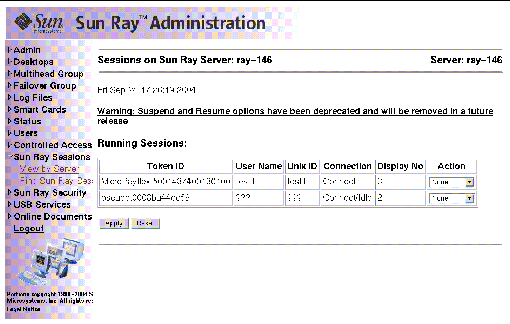 As usual, it is preferable to use the utadmin command rather than this visual display.