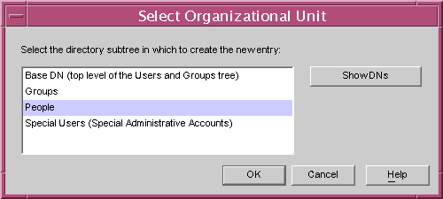 You select the organizational unit when creating a user.
