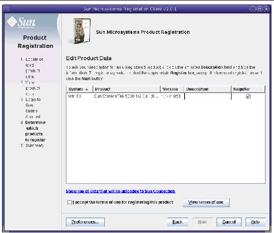 Figure shows screen where description of product is entered.