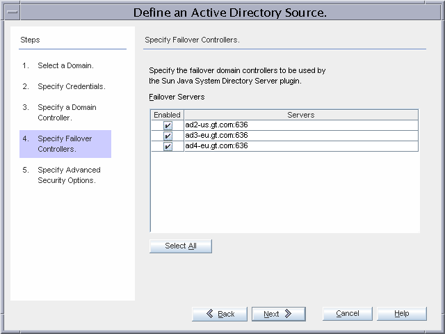 Configuring
Failover Active Directory Domain Controllers to Work over SSL