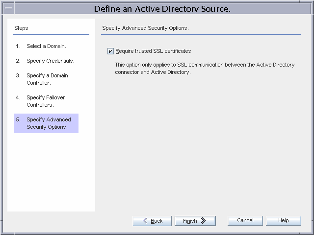 Security
Option to Enable for the Active Directory Connector