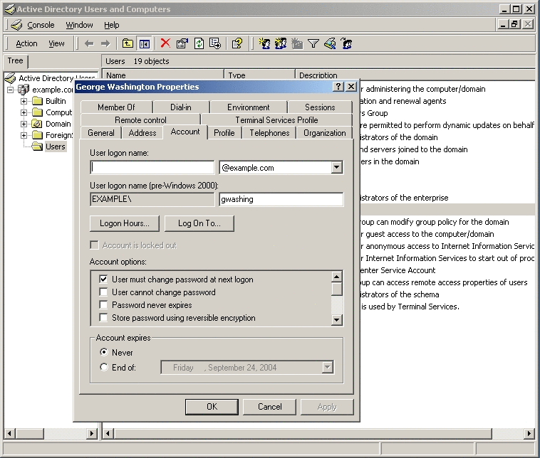 Displaying properties for the selected entity