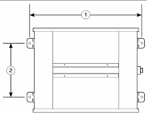 Figure showing hole spacing for floor mounting.