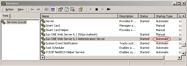  Service Type ڵ Ǿ   ڵ  ۵ǵ ϴ  Control Panel Services ׸ ׸ ̴ Ͱ ϴ.