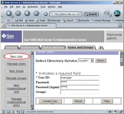 Figure showing the Add User page.