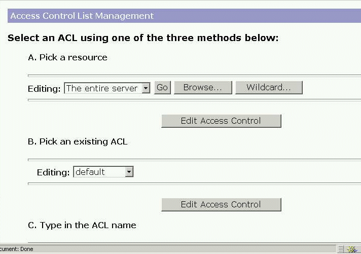 Access Control List Managementץڡɥ򼨤