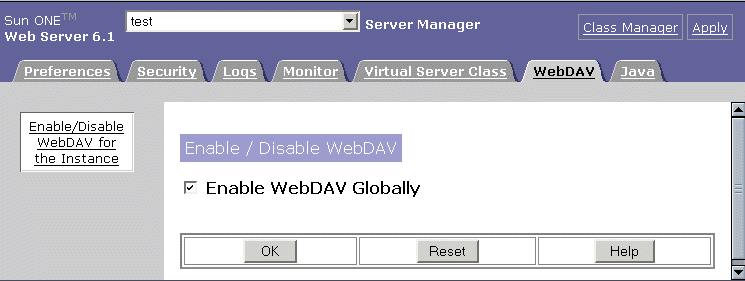 С󥹥󥹥ڡΡEnable/Disable WebDAVפ򼨤