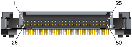 Figure showing compact flash connector pins.