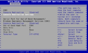 Figure showing BIOS Remote Access Configuration menu.