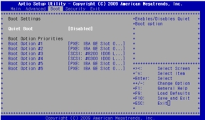 Figure showing BIOS Boot Settings menu.