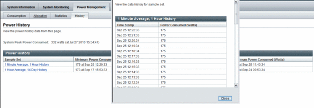 image:Screen shot showing data consumed by system.