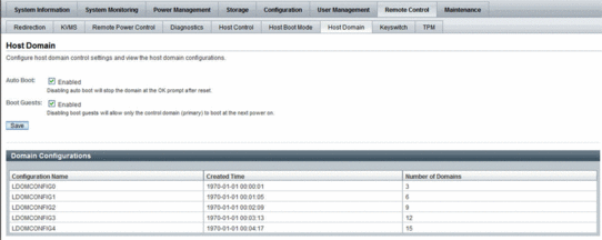 image:View stored LDom configurations.