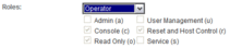 image:Roles available when Operator is selected