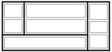 Sample Thin_Wide_Thin_Span table Desktop layout 
