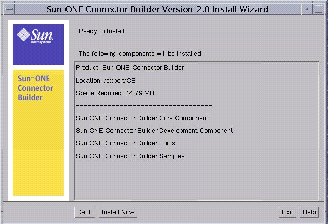 Figure shows Connector Builder Ready to Install Screen
