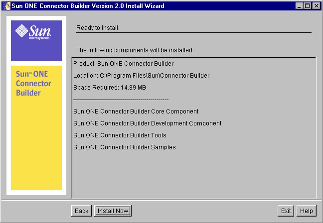 Figure shows Connector Builder Ready to Install Screen

