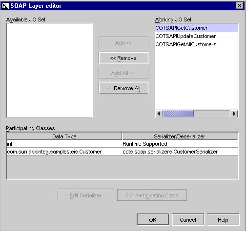 Figure shows SOAP Layer Editor
