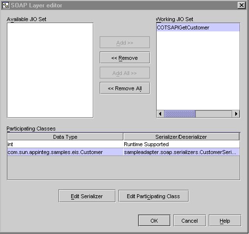 Figure shows the SOAP Layer editor.
