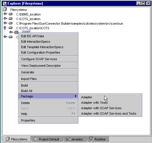 Figure shows Explorer Contextual Message for Packaging
