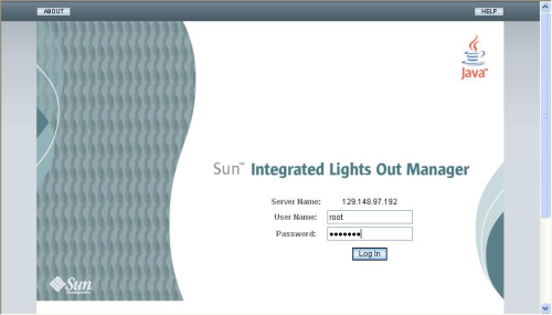 image:Graphic showing ILOM login page