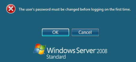 image:Prompt to change the user password