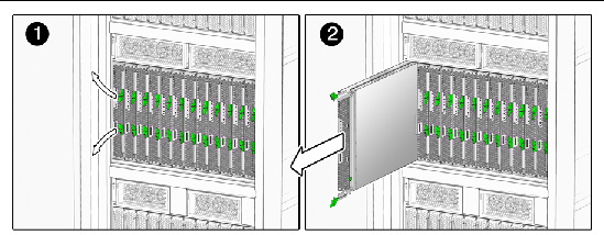 Figure showing server module removal.