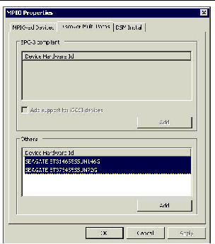 Screen showing devices highlighted for discovering multipaths.