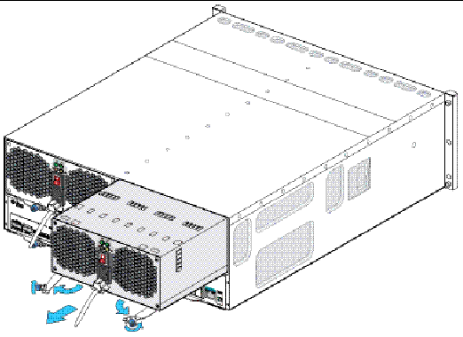 Figure showing removal of fan module from the chassis.
