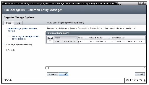 Screen capture showing the available arrays you can choose to monitor.