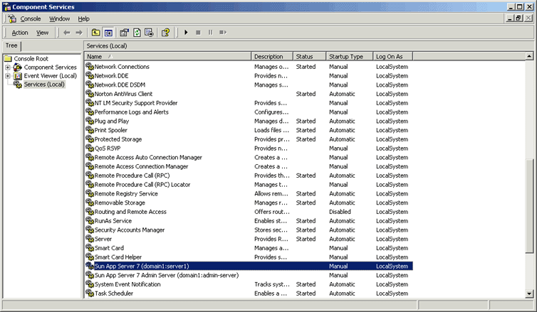 This screen capture shows the Windows Start menu and the path to follow to view your Window services. 
