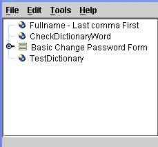 Tree view of the Business Process Editor